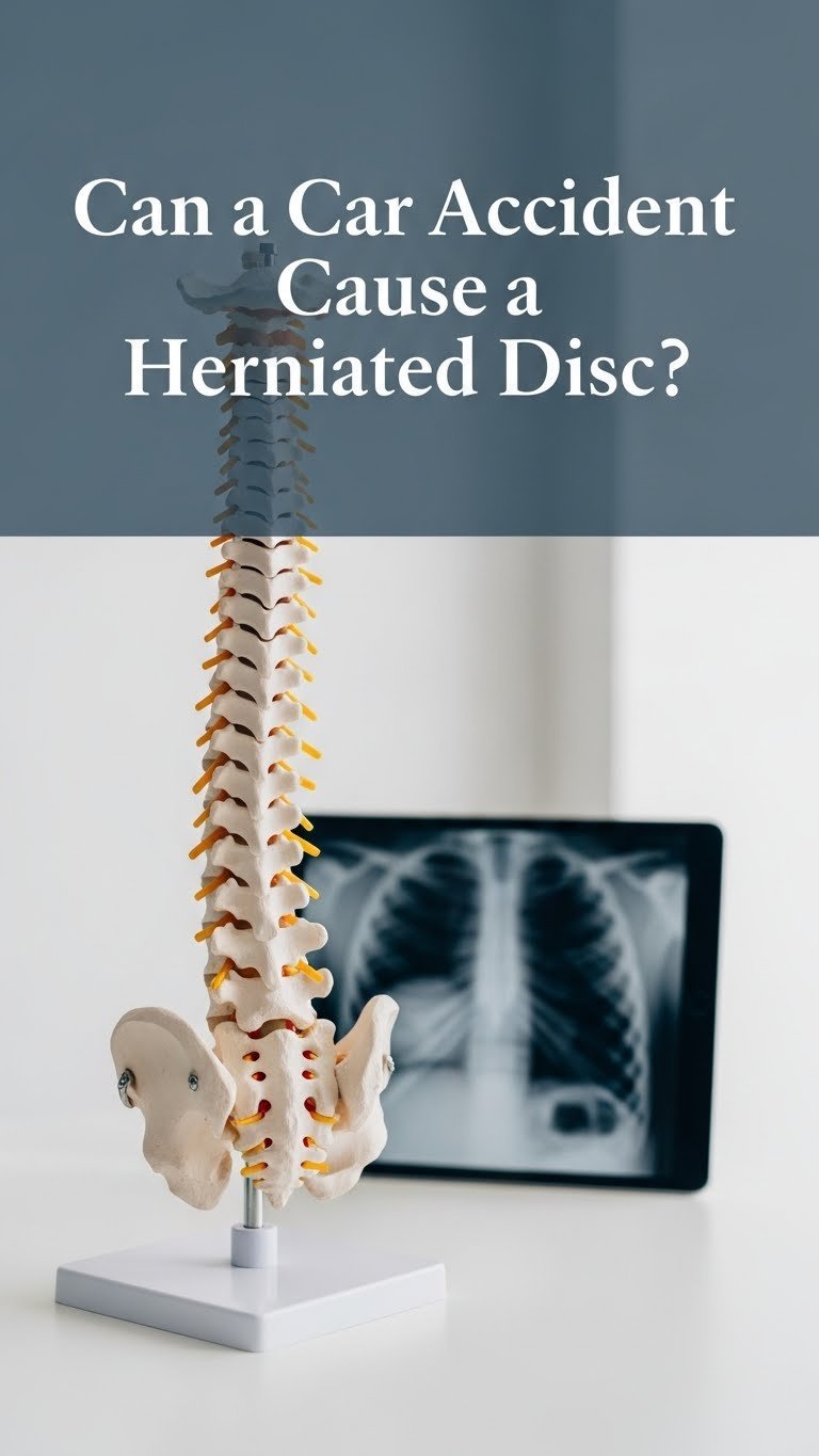 can a car accident cause a herniated disc