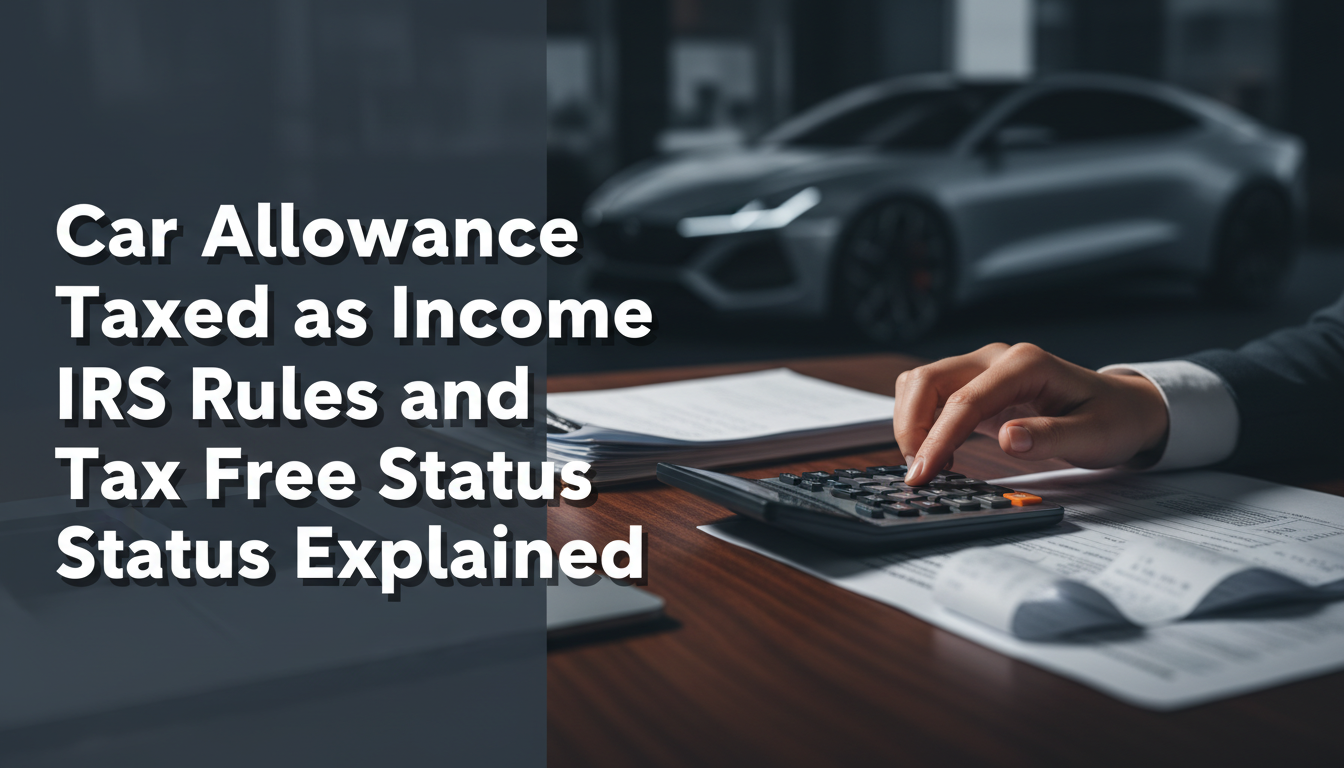 Car Allowance Taxed as Income IRS Rules and Tax Free Status Explained