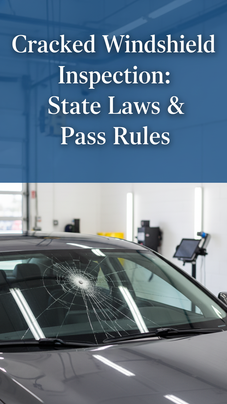 can my car pass inspection with a cracked windshield