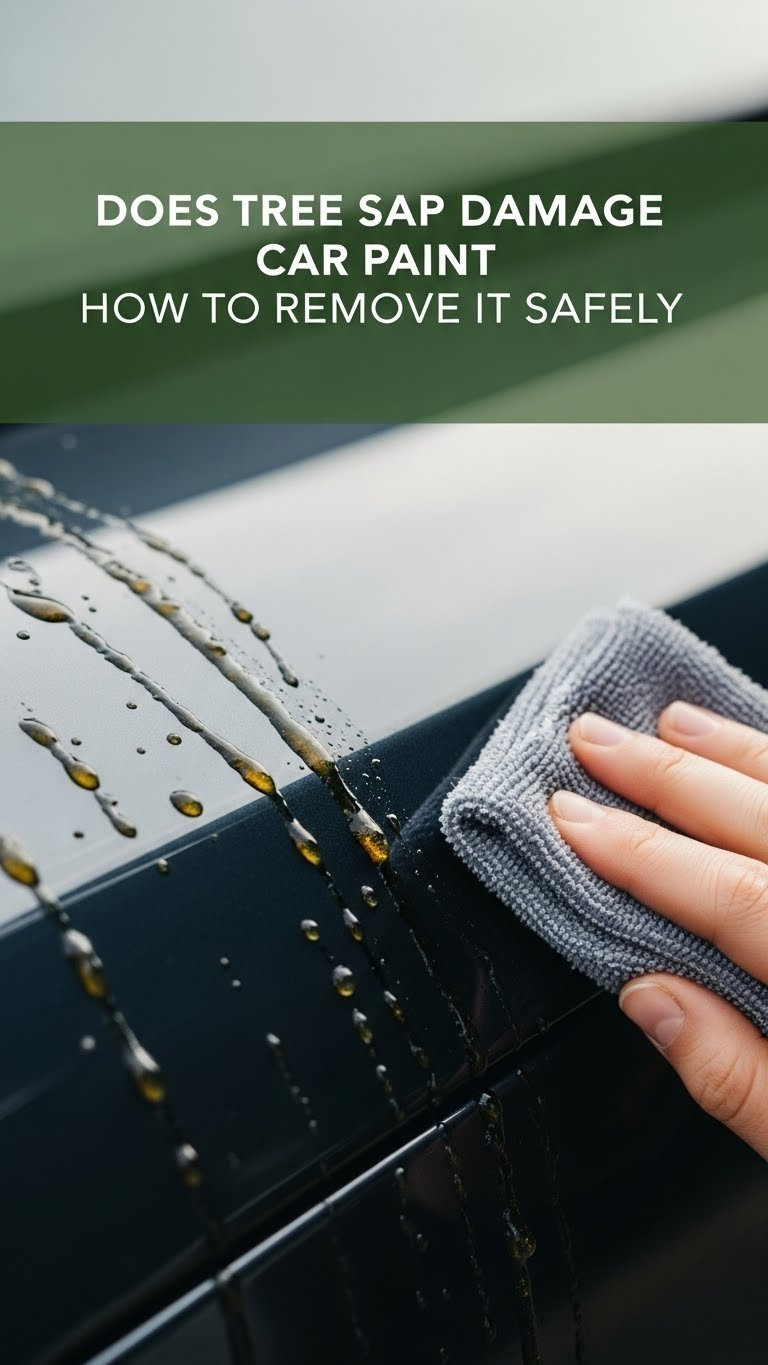 does tree sap damage car paint