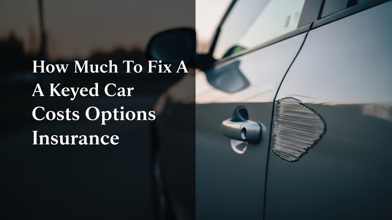 How Much To Fix A Keyed Car Costs Options Insurance