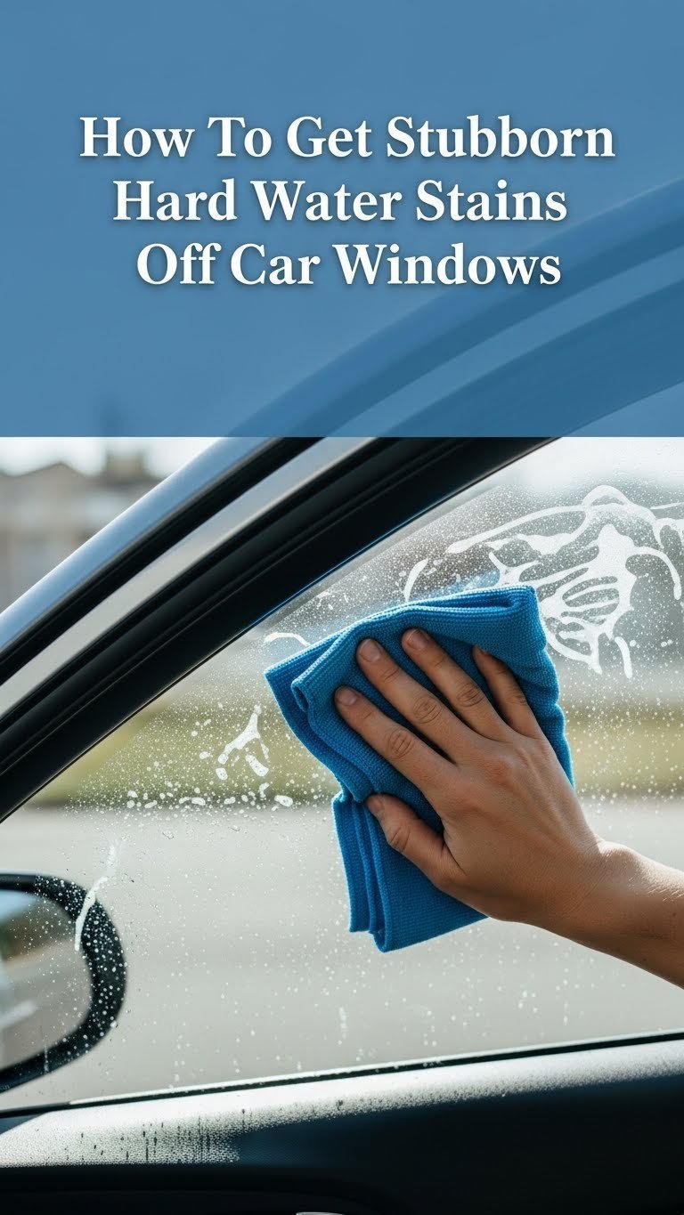 how to get hard water stains off car windows