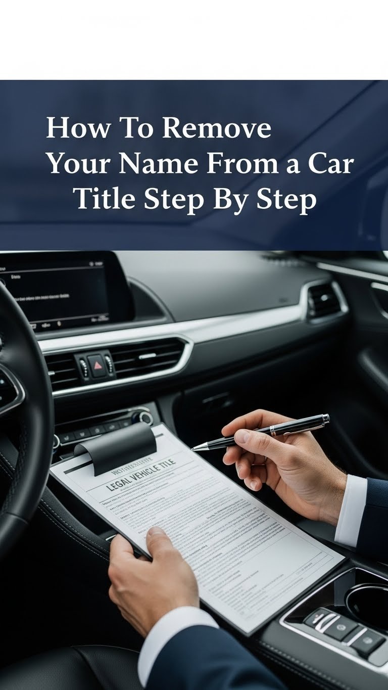how do i remove my name from a car title
