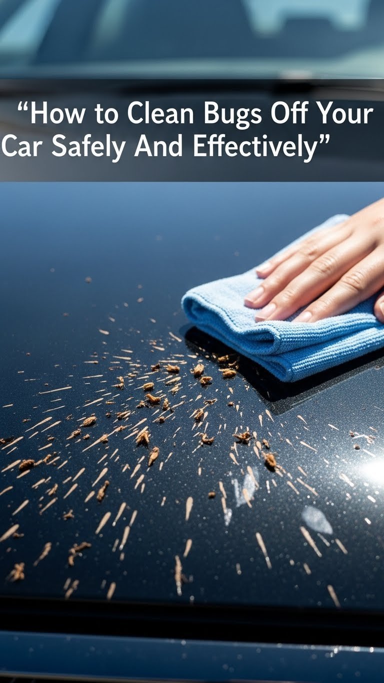how to clean bugs off of car