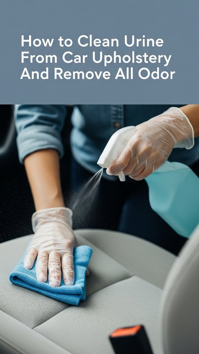 how to clean urine from car upholstery