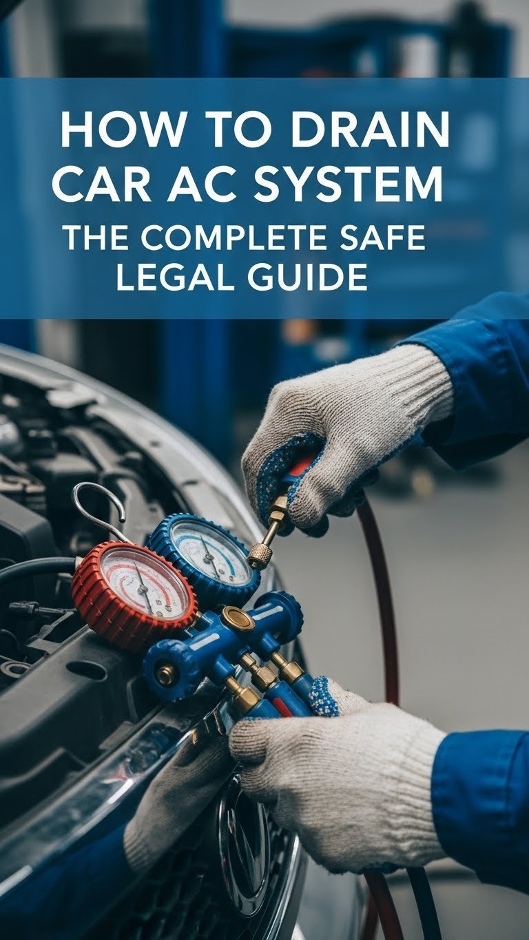 how to drain car ac system