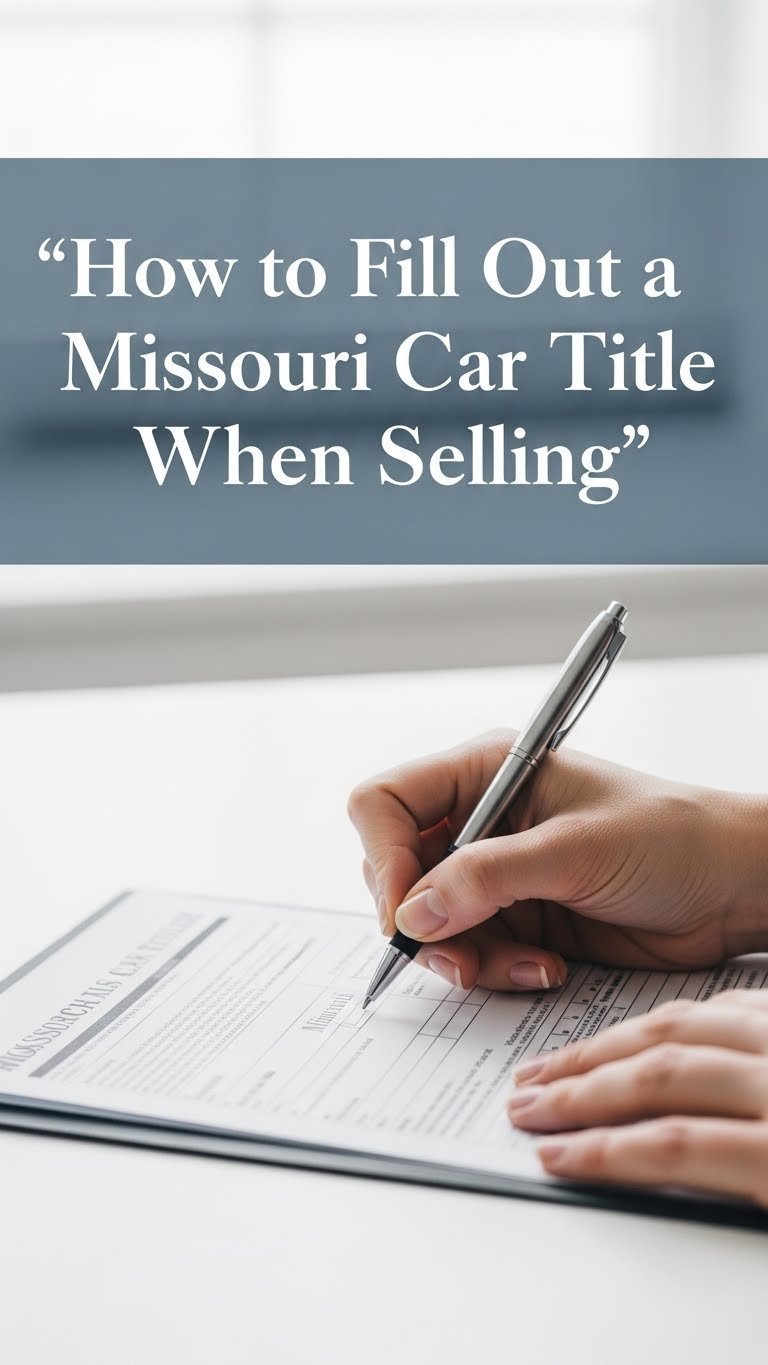 how to fill out a missouri car title when selling