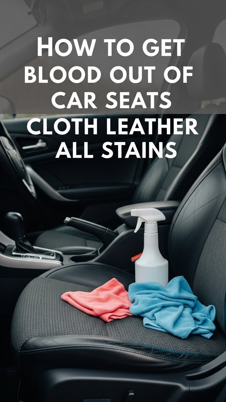 how to get blood out of a car seat
