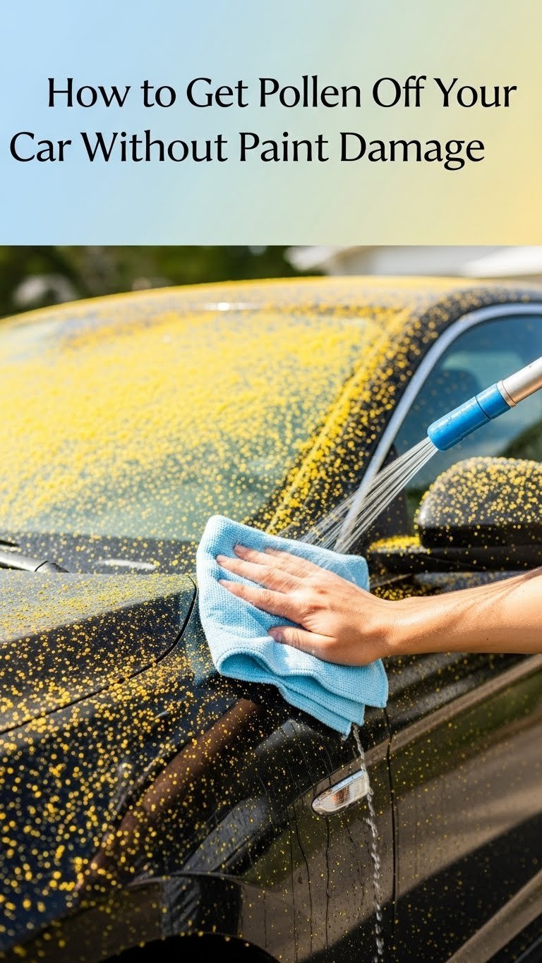 how to get pollen off car