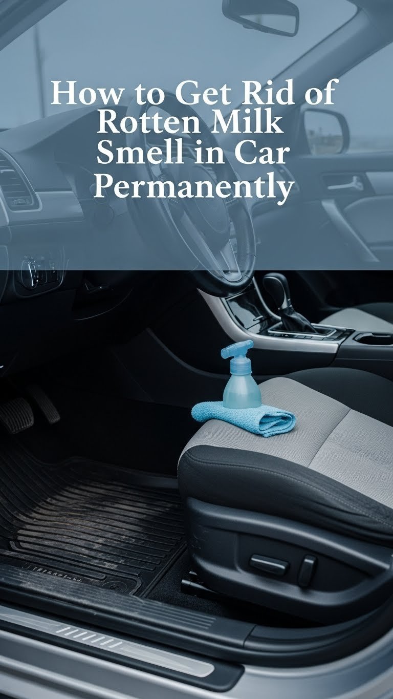 how to get rid of rotten milk smell in car