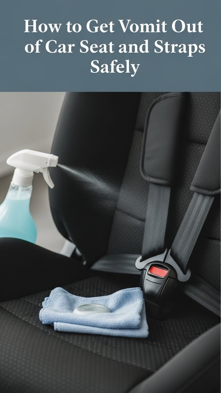 how to get vomit out of car seat