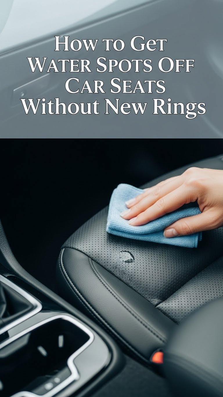 how to get water spots off car seats