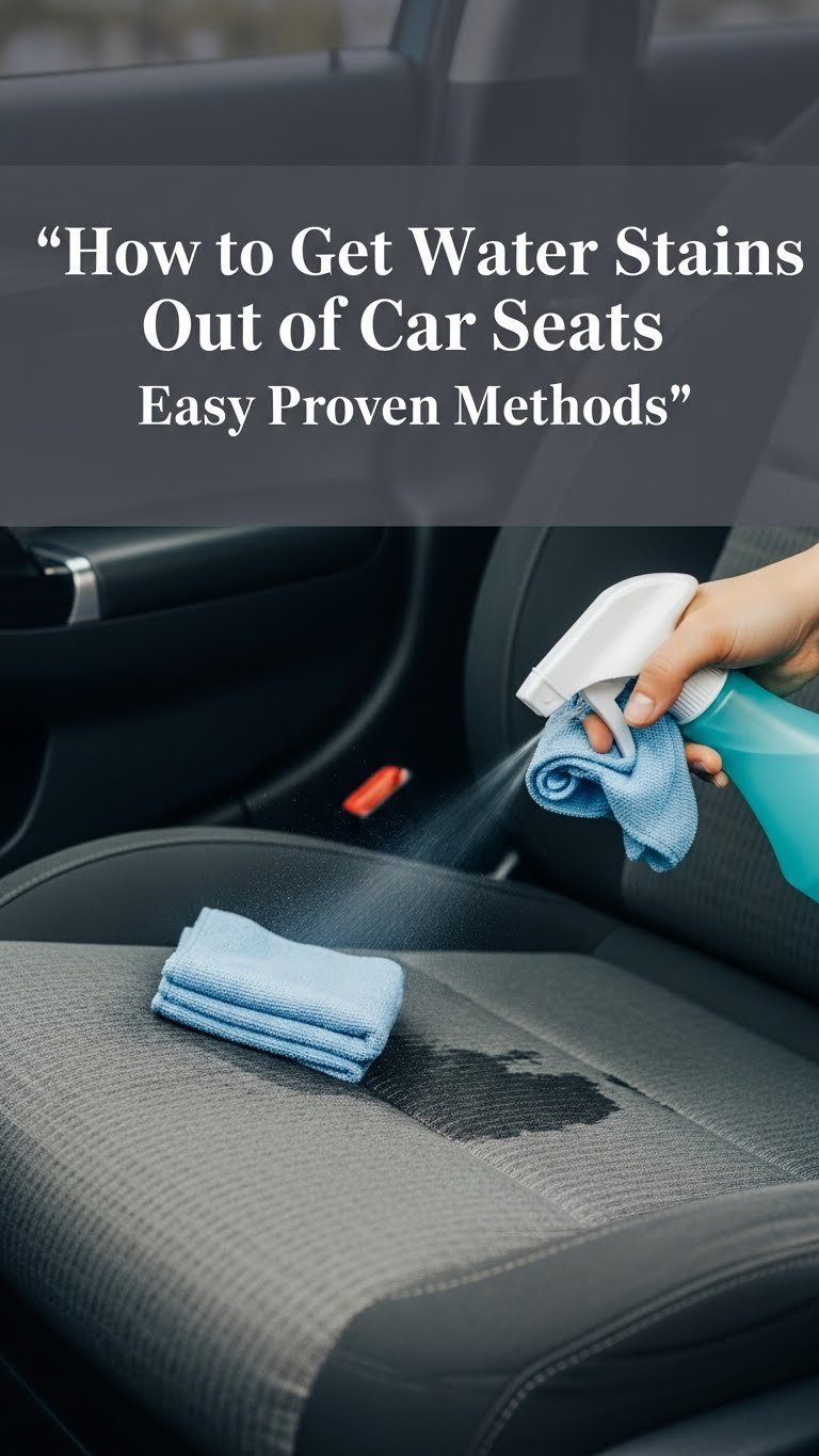 how to get water stain out of car seat