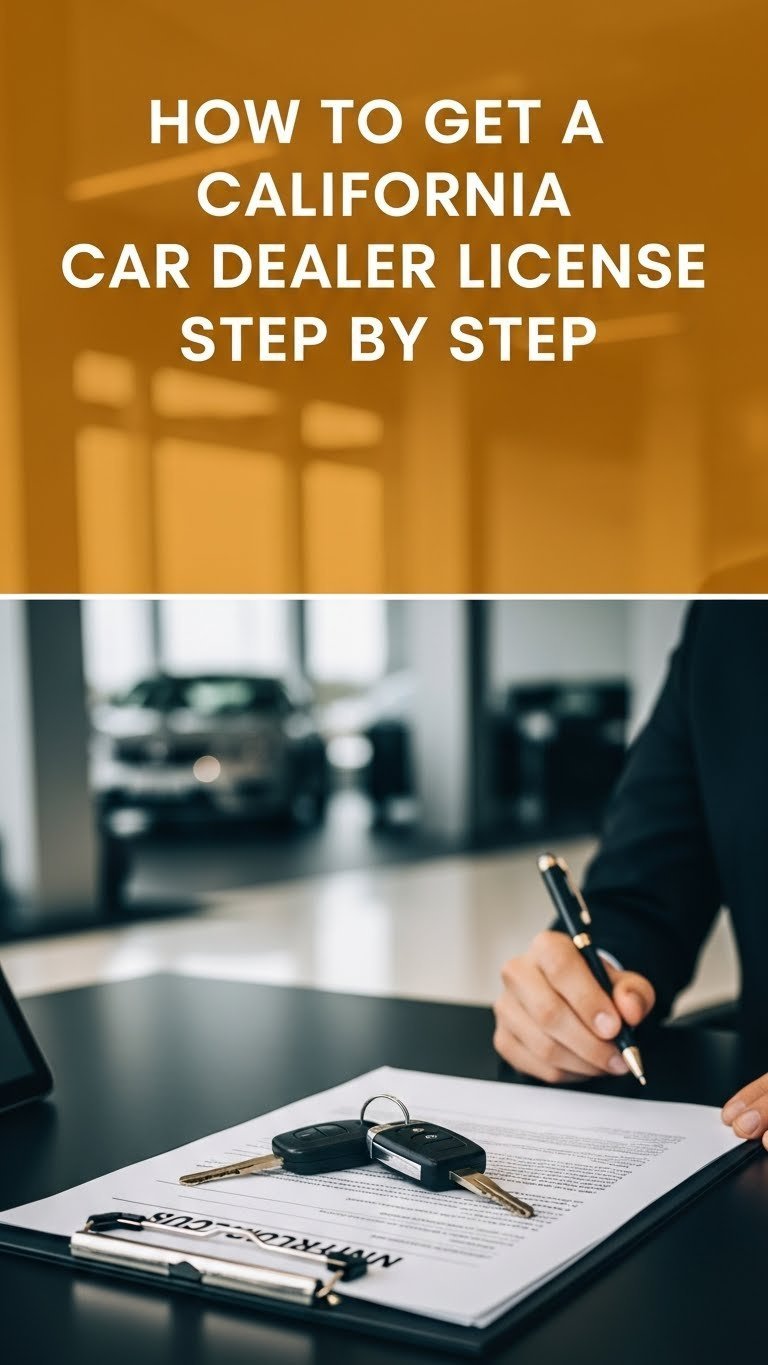 how to get a car dealer license california