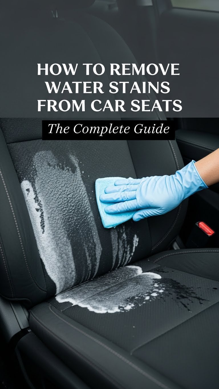how to get rid of water stains on car seats