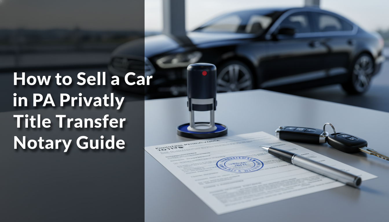 How to Sell a Car in PA Privately Title Transfer Notary Guide