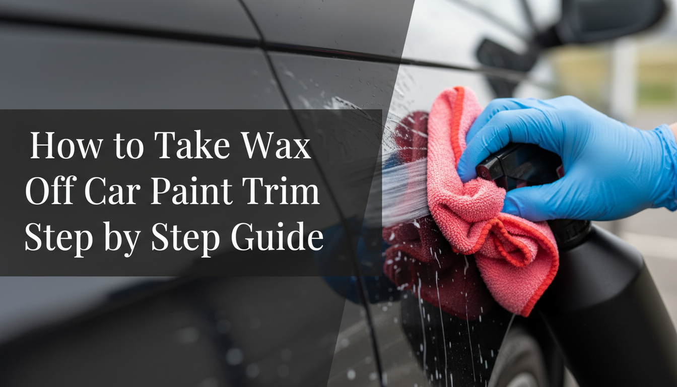 How to Take Wax Off Car Paint Trim Step by Step Guide