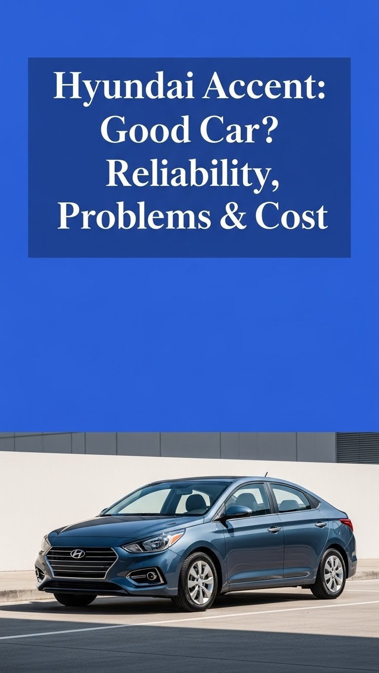 A modern Hyundai Accent parked on a city street, representing the core question: is the Hyundai Accent a good car?