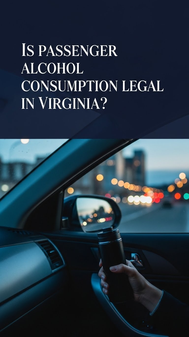 Is Passenger Alcohol Consumption Legal in Virginia? 1 can passengers drink alcohol in a car in virginia
