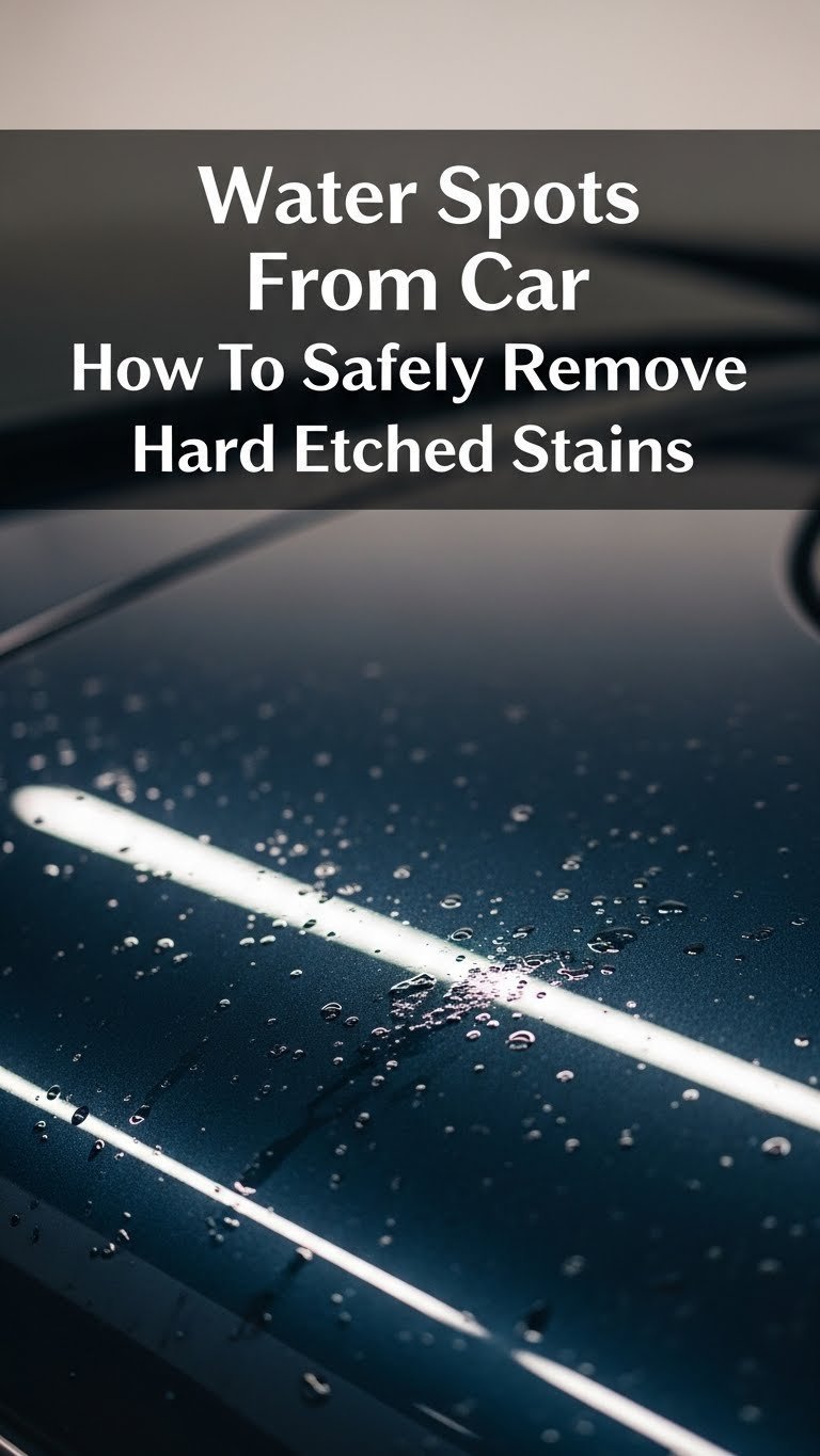 how remove water spots from car