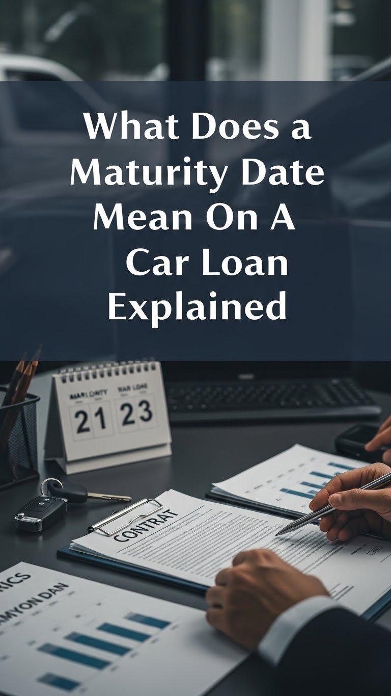 what does maturity date mean on a car loan