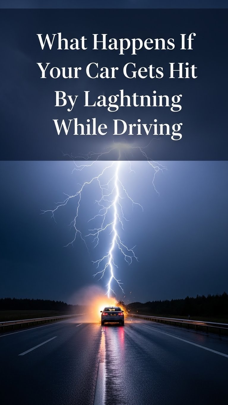 what happens if your car gets hit by lightning