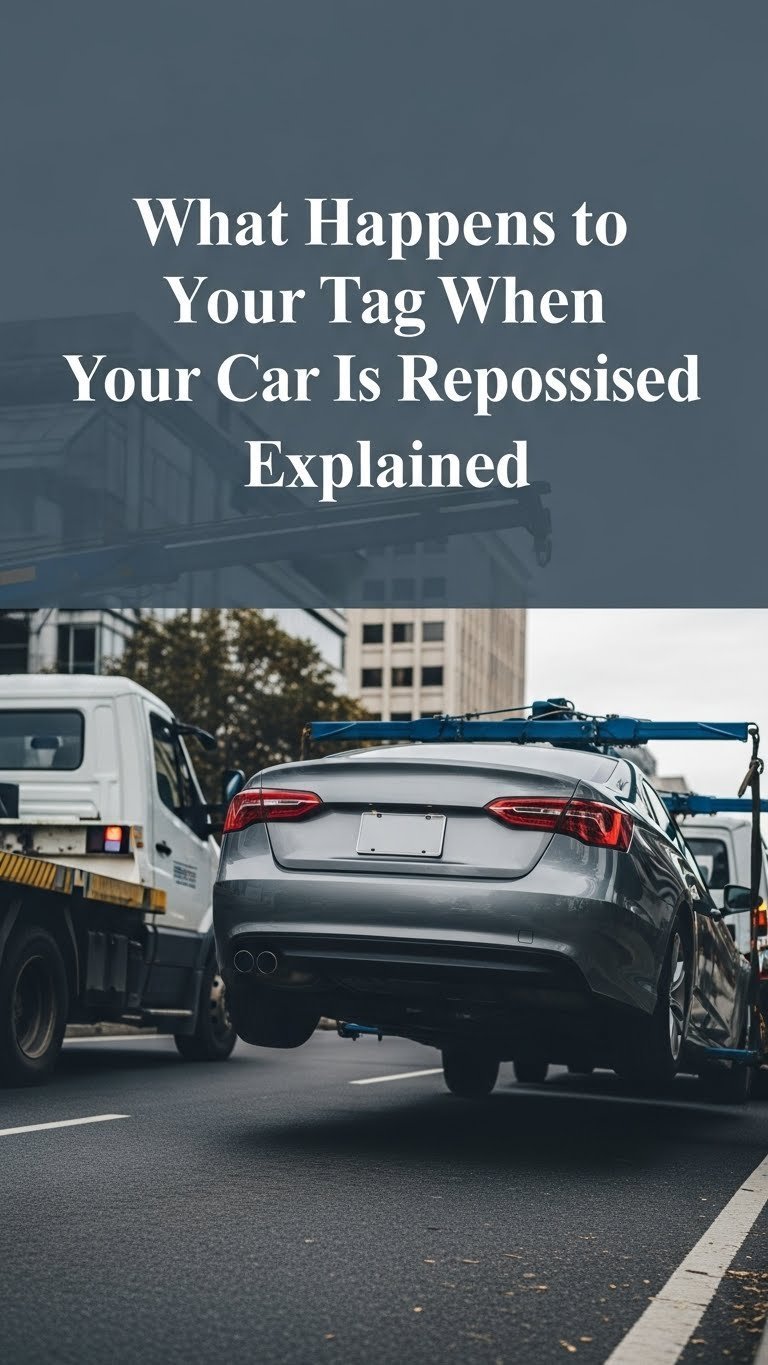 what happens to your tag when your car is repossessed