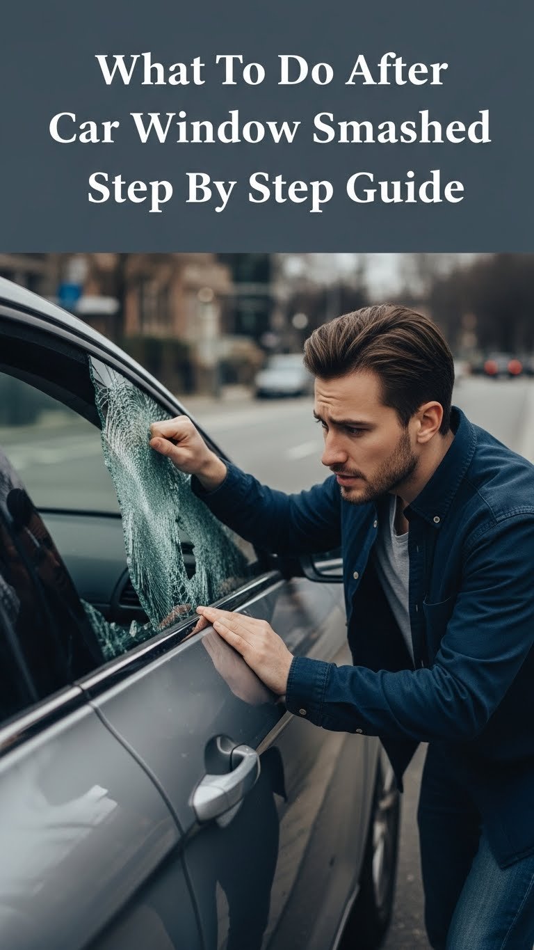 what to do after car window smashed