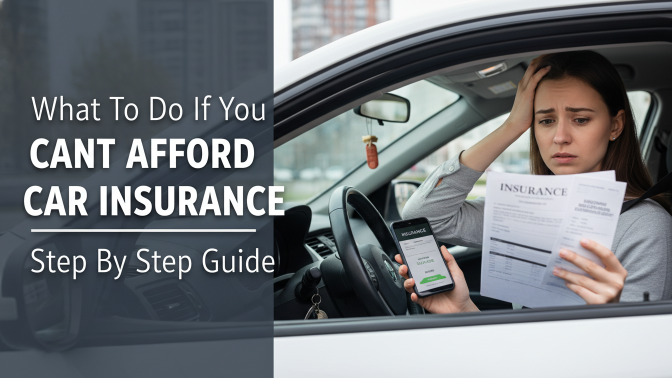 What To Do If You Cant Afford Car Insurance Step By Step Guide