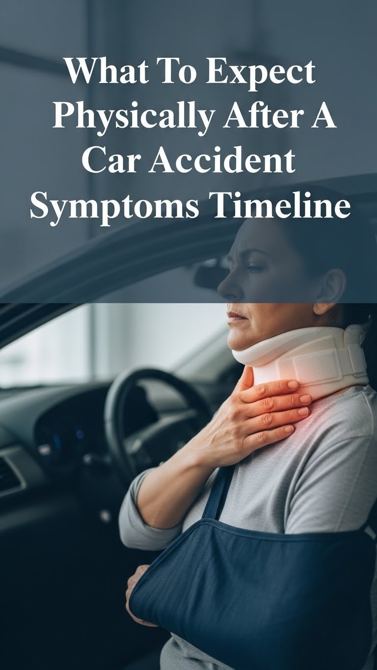 what to expect physically after a car accident