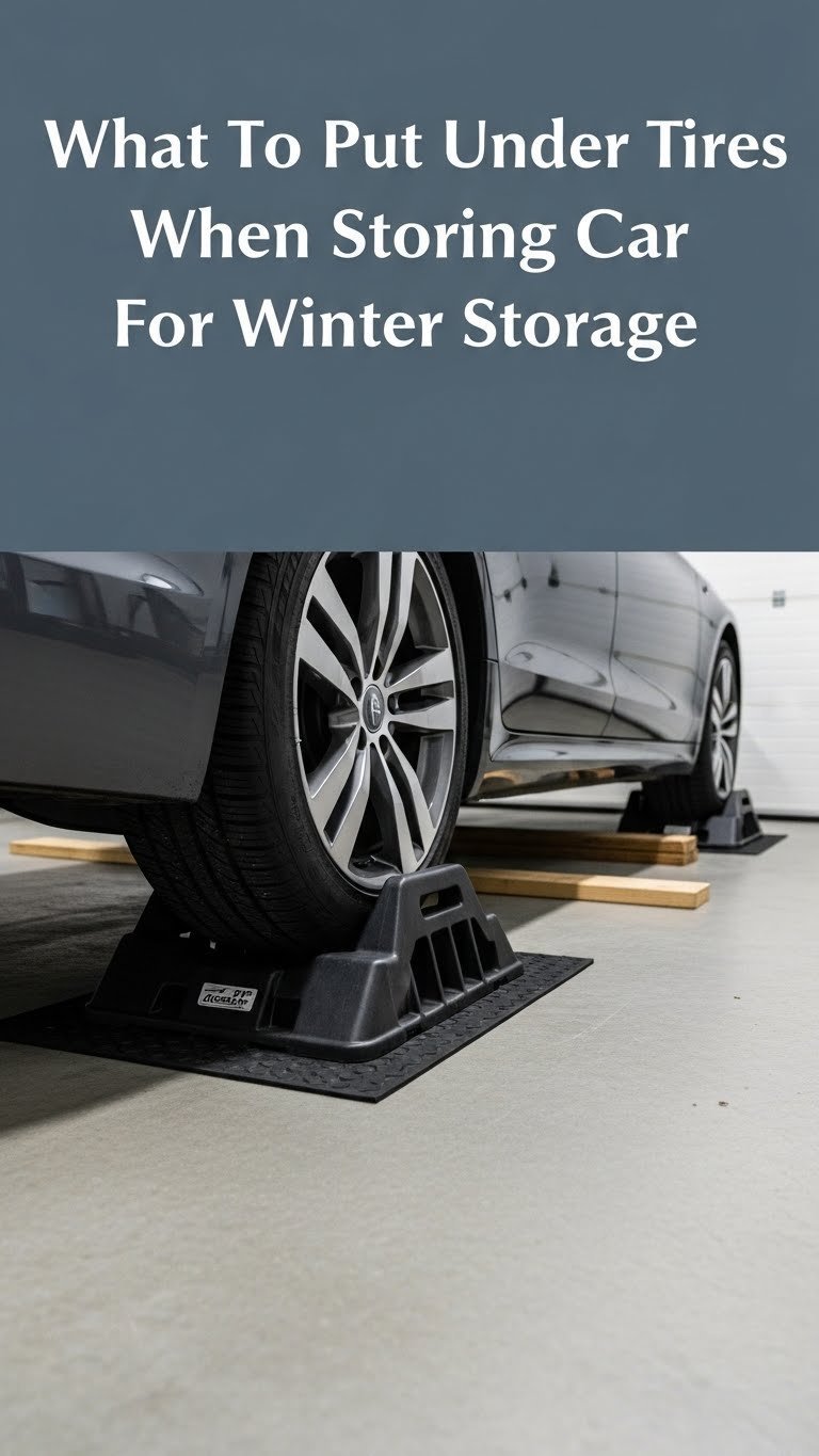 what to put under tires when storing car