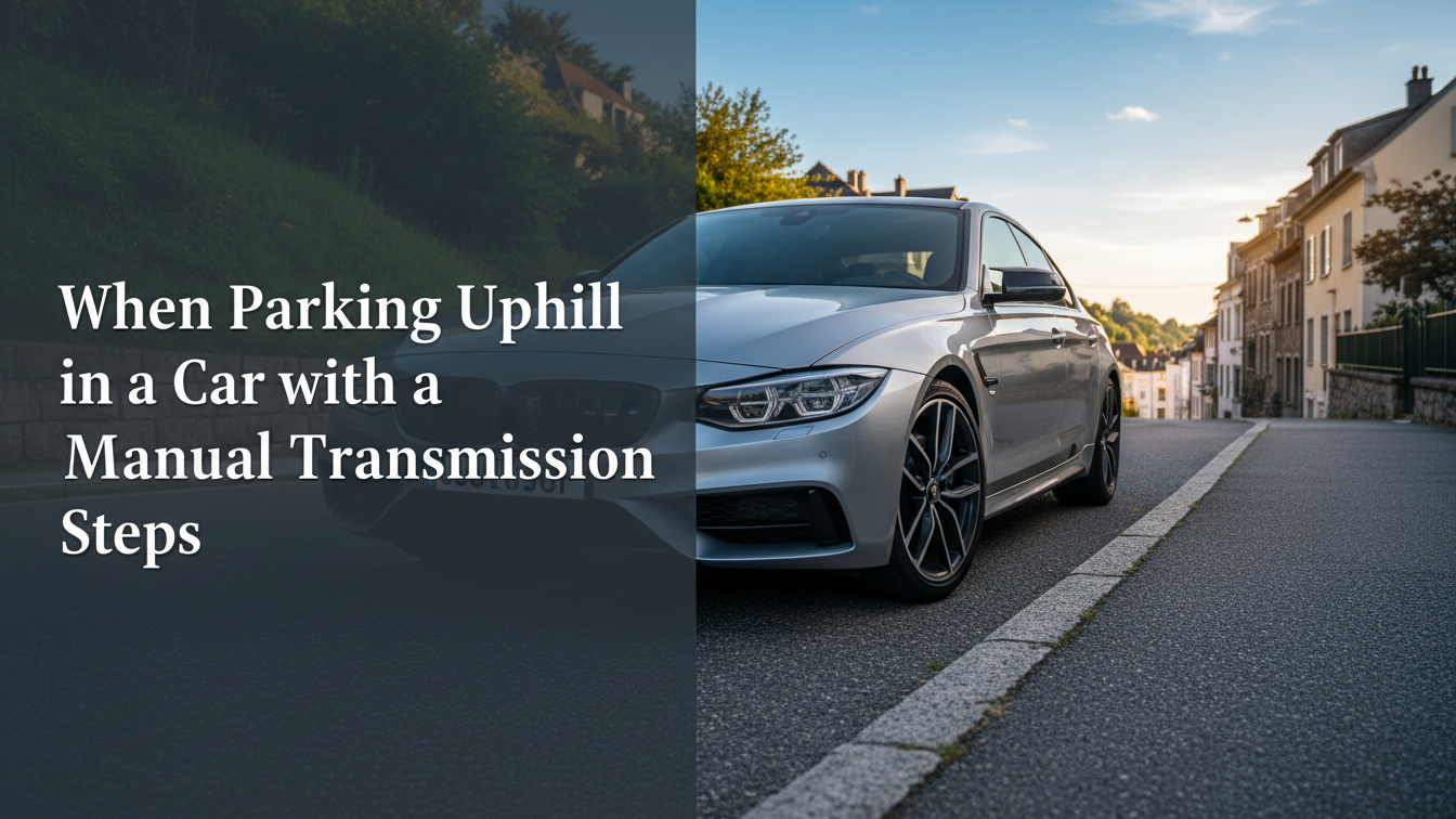 When Parking Uphill in a Car with a Manual Transmission Steps