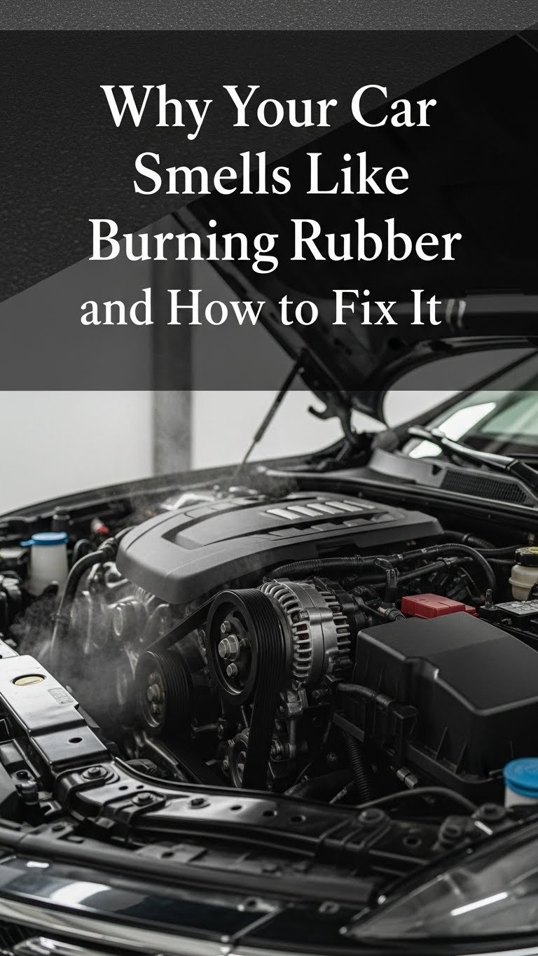 why is my car smelling like burning rubber