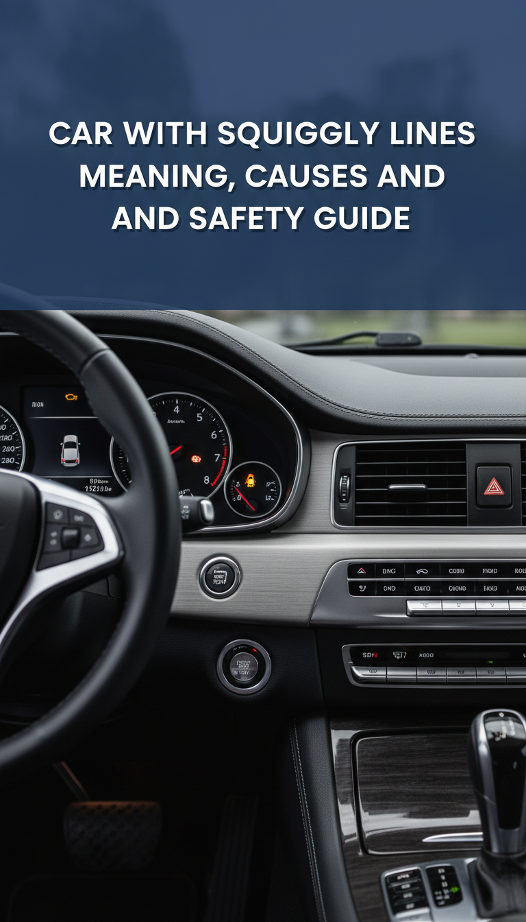 what does the car with squiggly lines mean