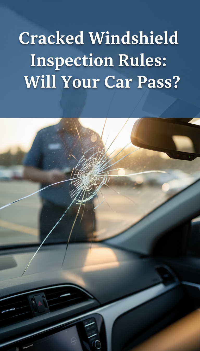 will my car pass inspection with cracked windshield