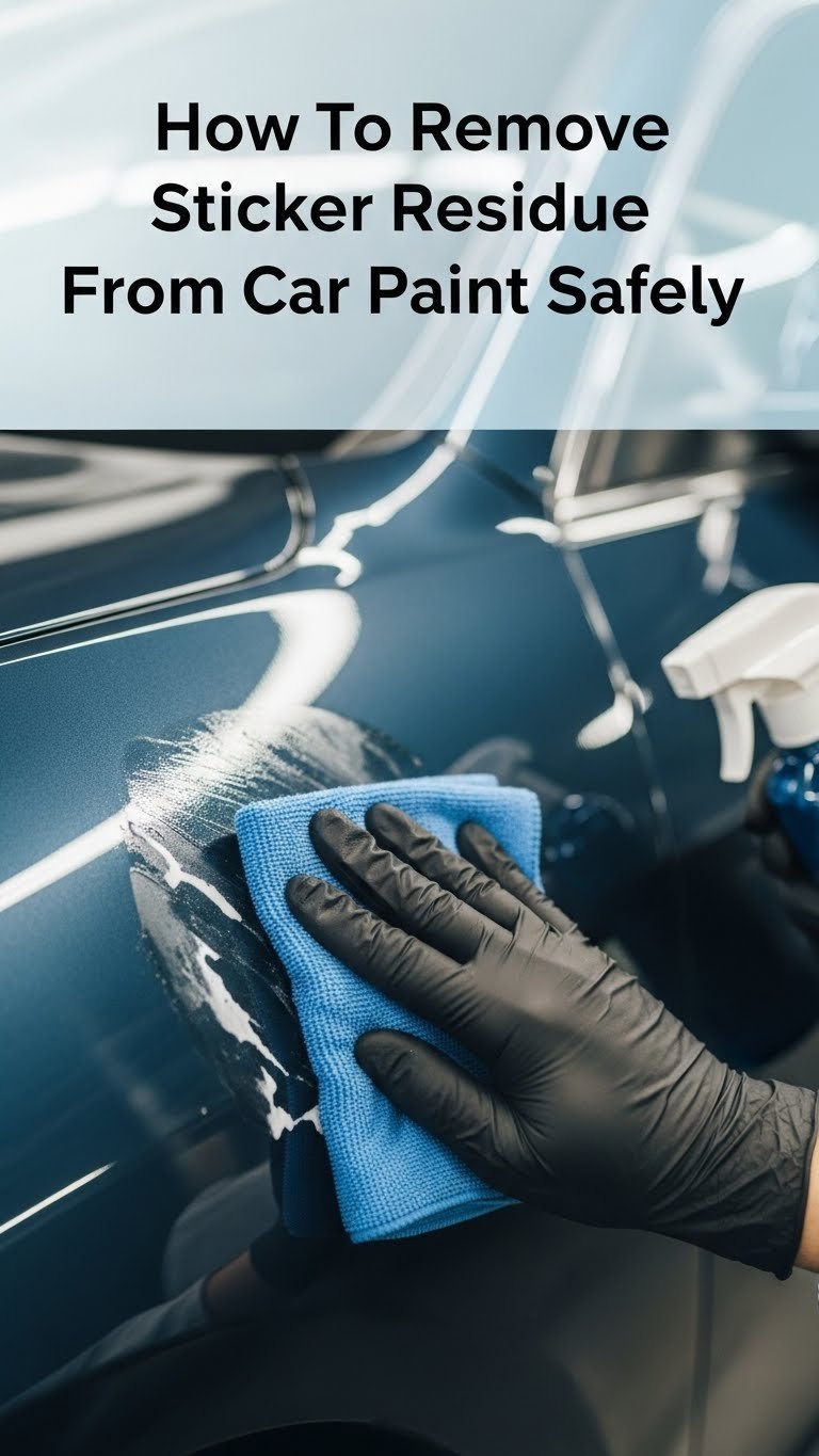 how to remove sticker residue from car without damaging paint