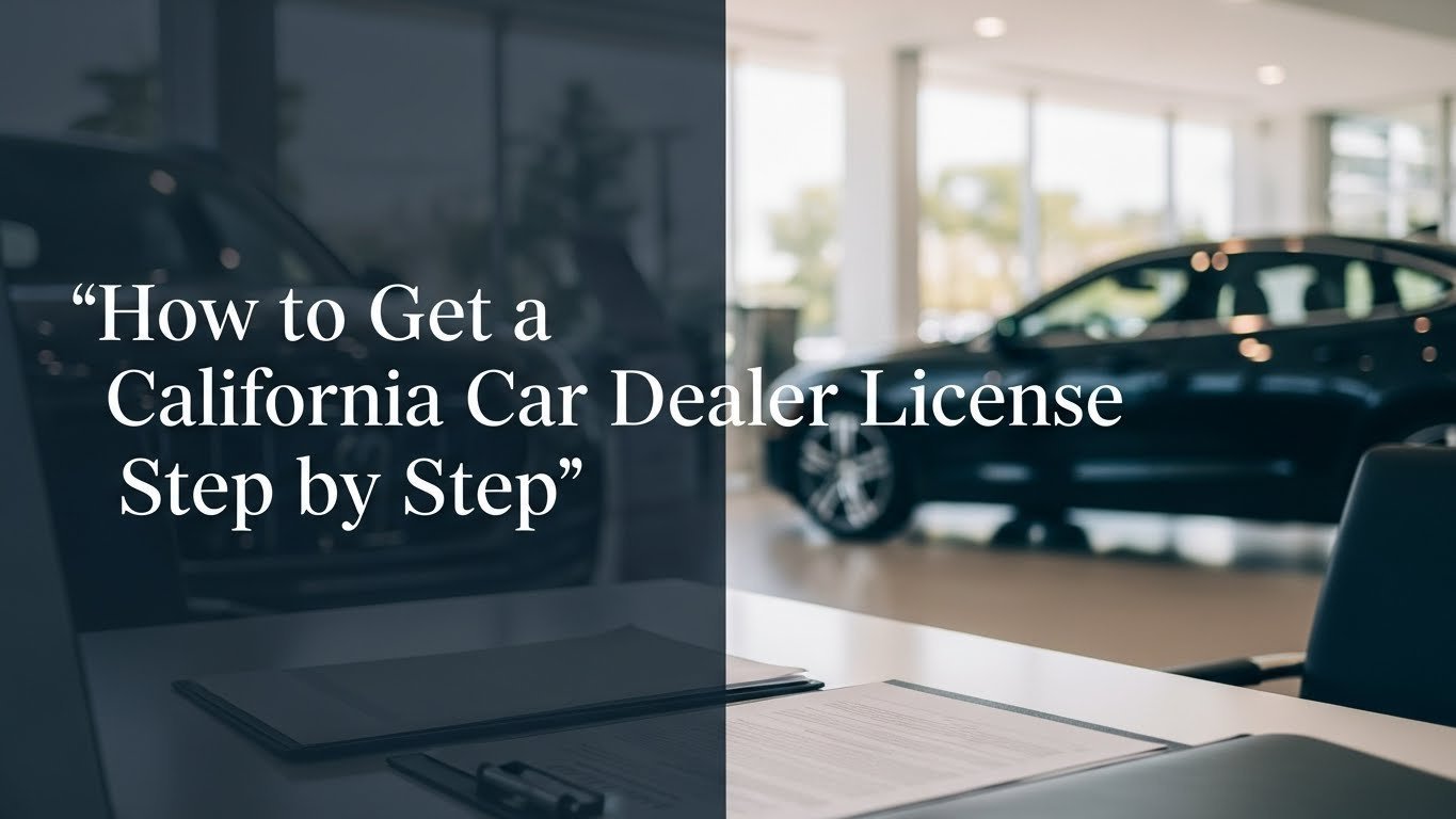 How to Get a California Car Dealer License Step by Step [year]