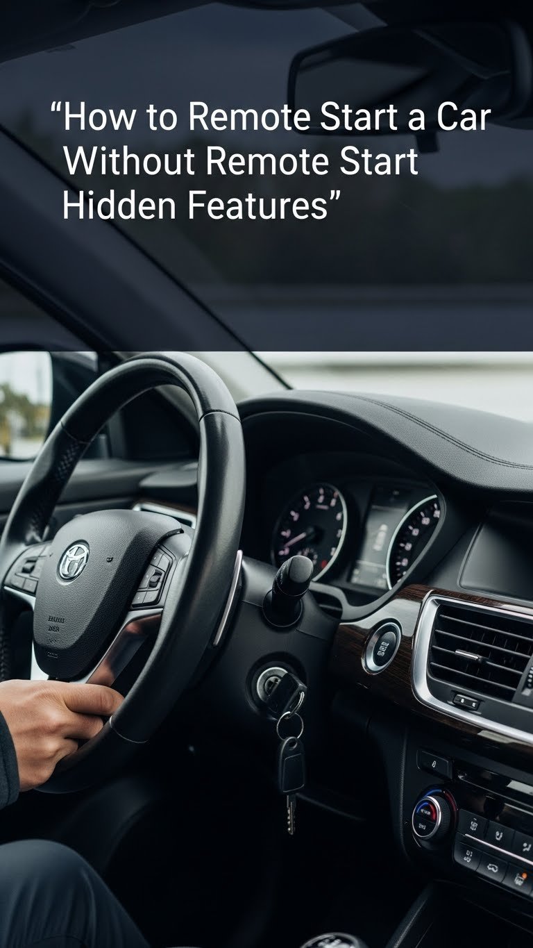 How to Remote Start a Car Without Remote Start Hidden Features 1 how to remote start a car without remote start