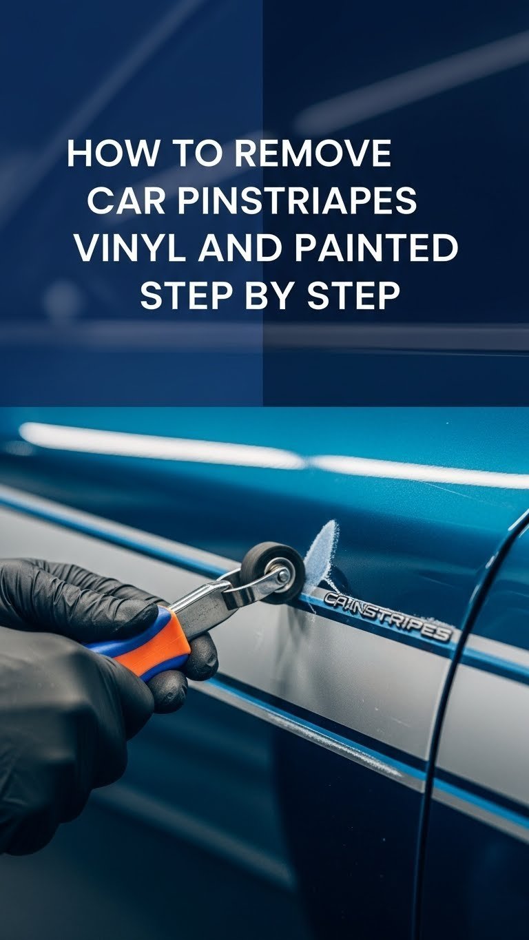 how to remove pinstripes on a car