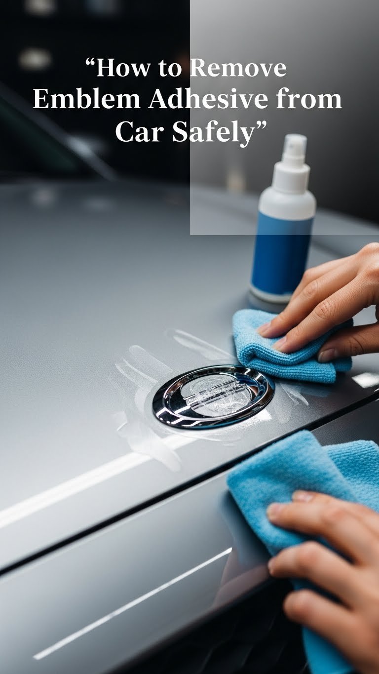 how to remove emblem adhesive from car