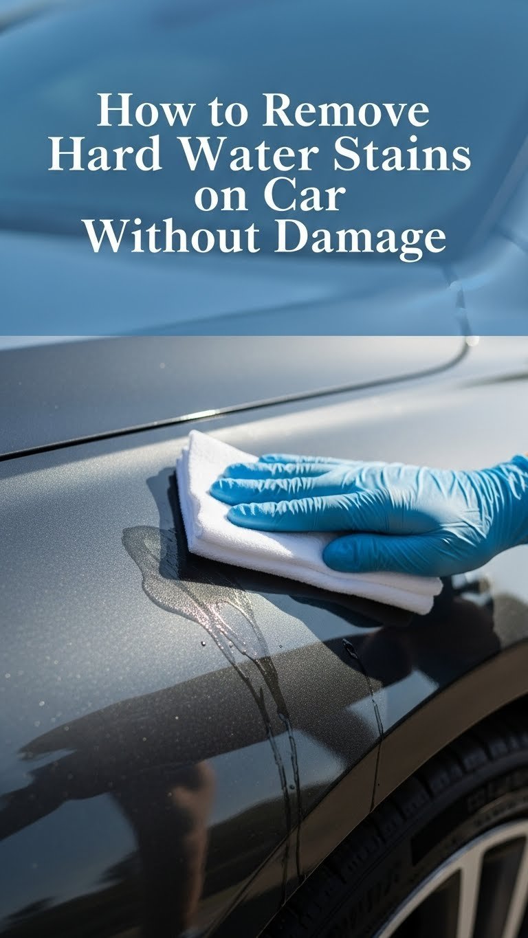 how to remove hard water stains on car