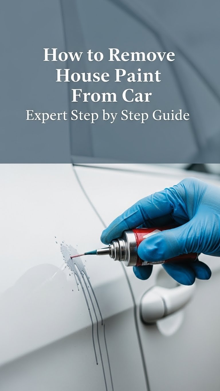 how to remove house paint from car
