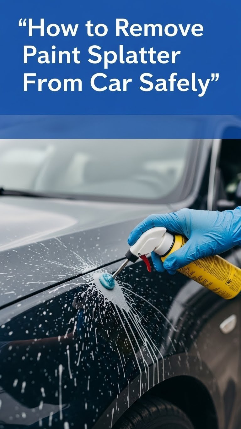 how to remove paint splatter from car