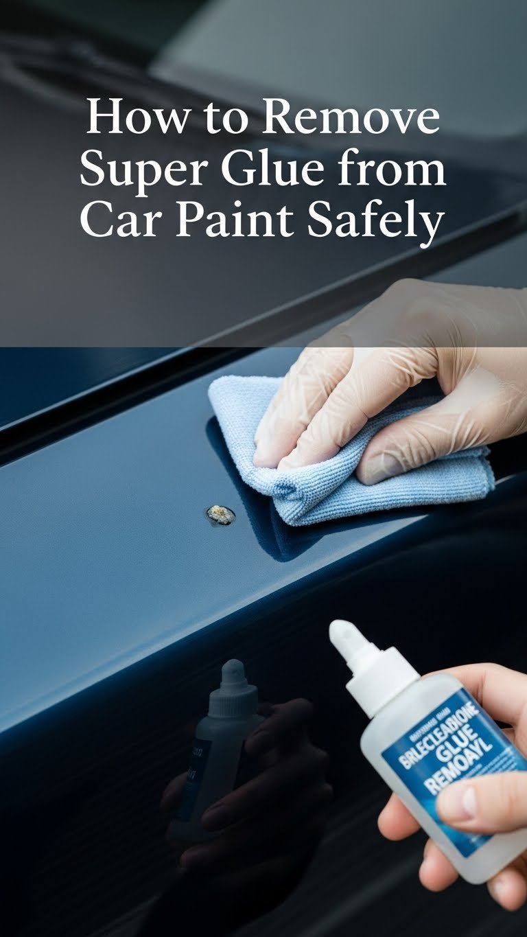 how to remove super glue from car paint
