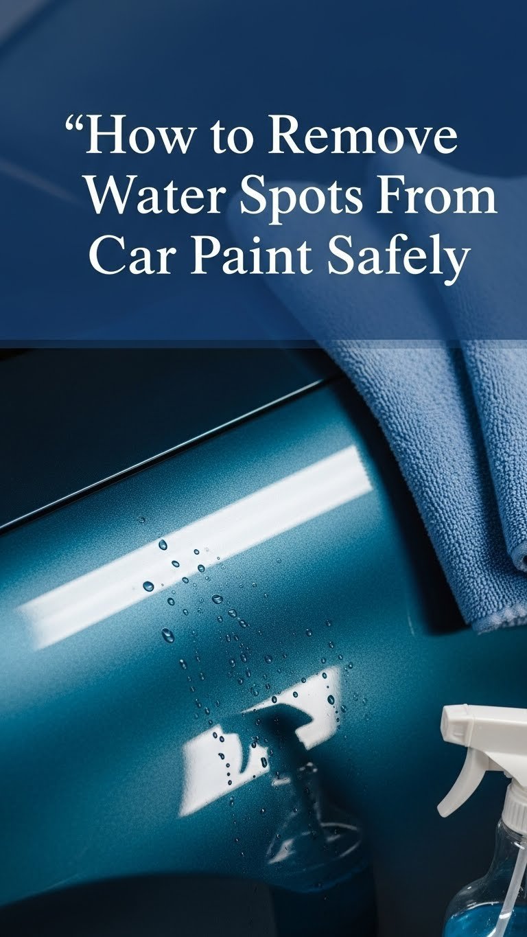 how to remove water spots from paint on car