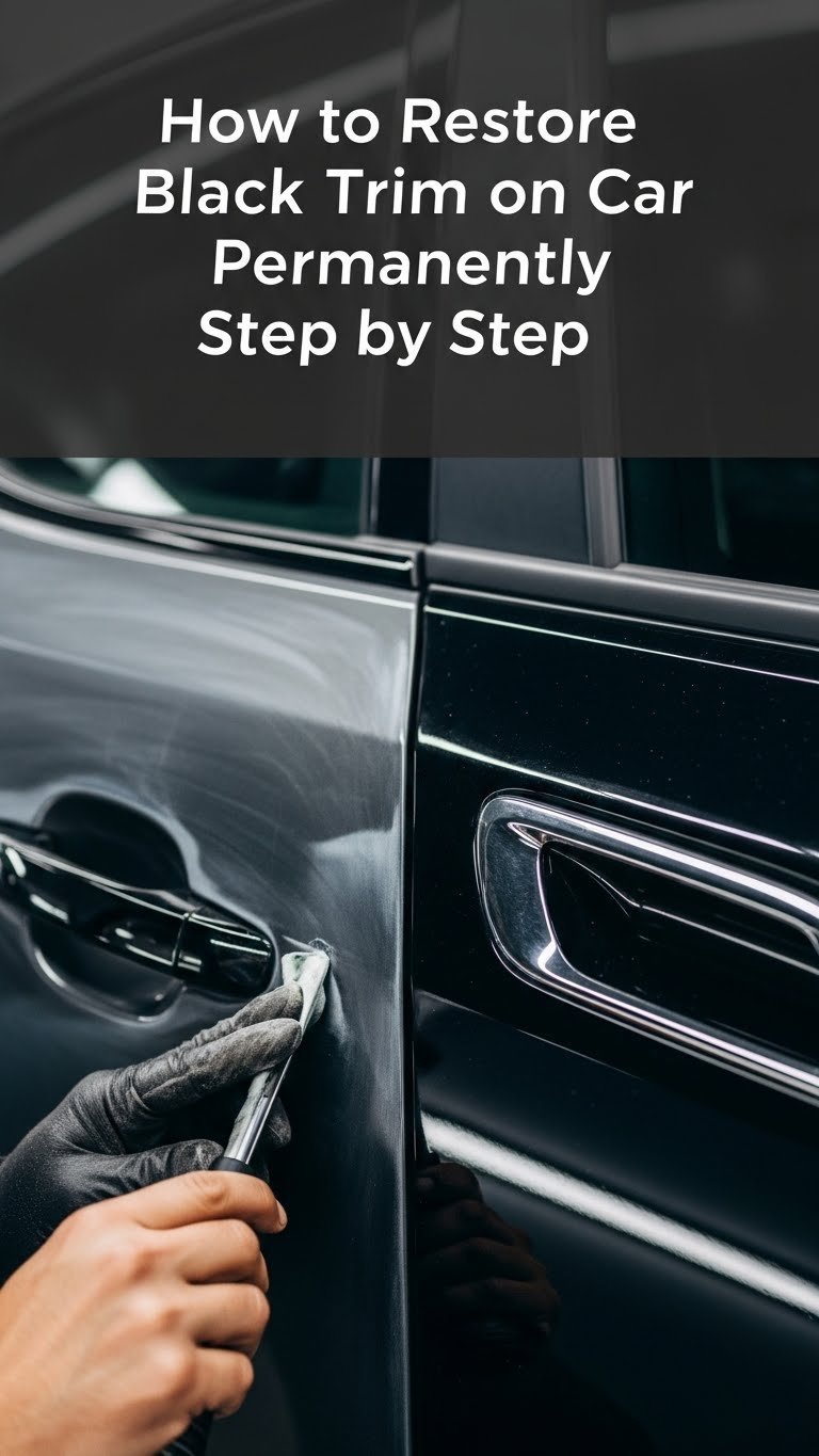 how to restore black trim on car