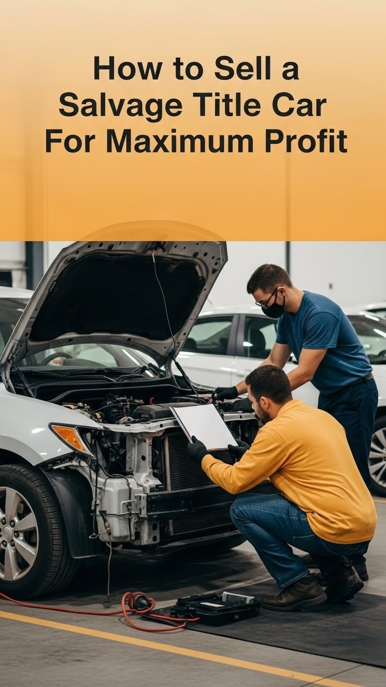 how to sell a salvage title car