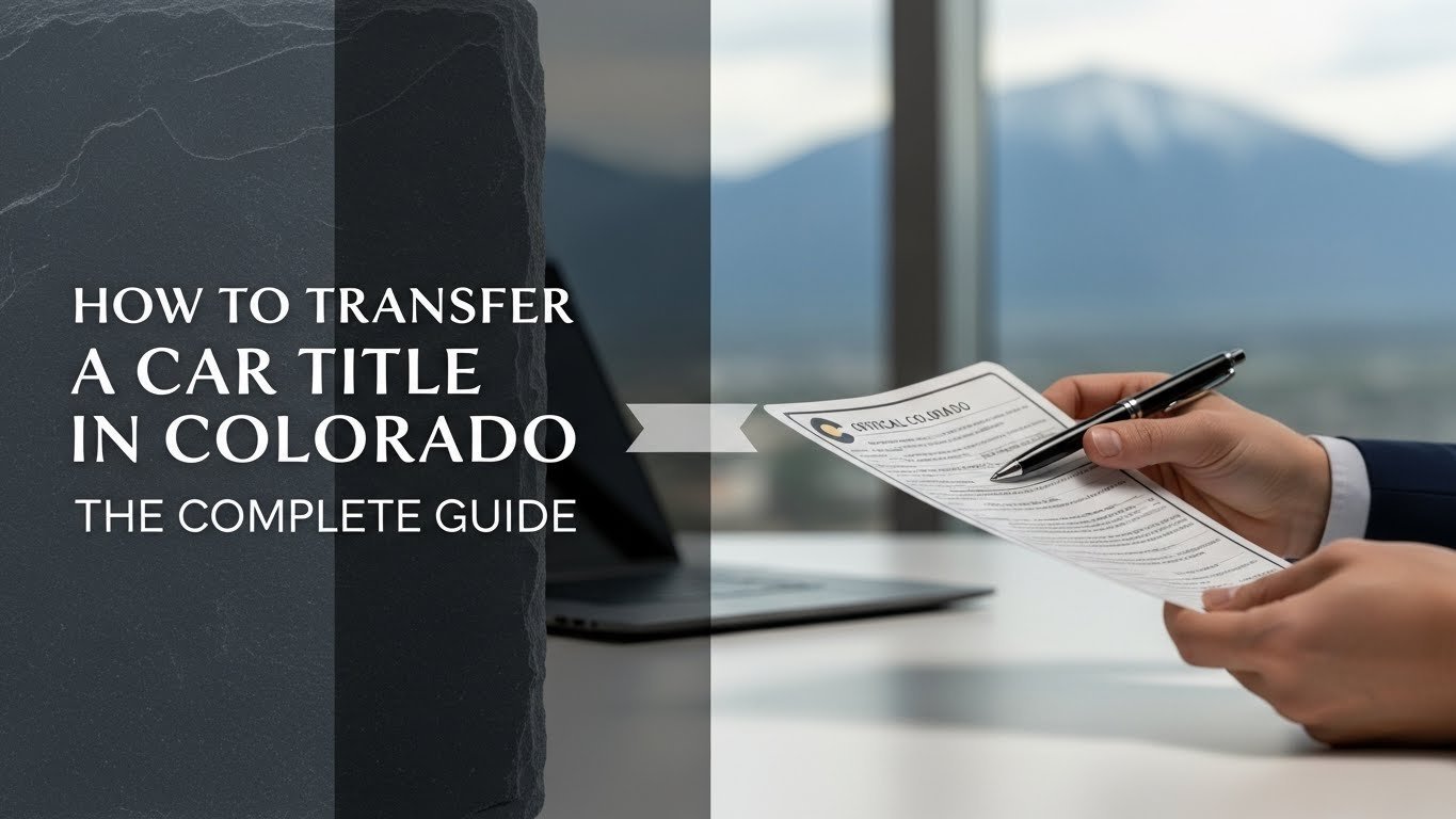 How to Transfer a Car Title in Colorado The Complete Guide