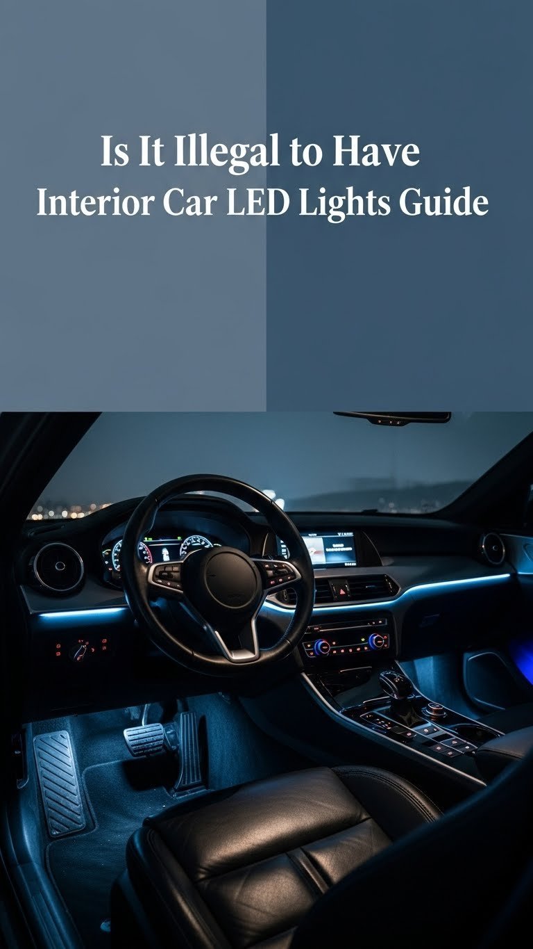 is it illegal to have led lights inside your car