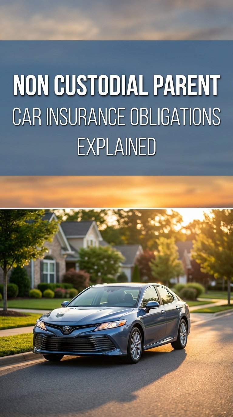 is a non custodial parent responsible for car insurance